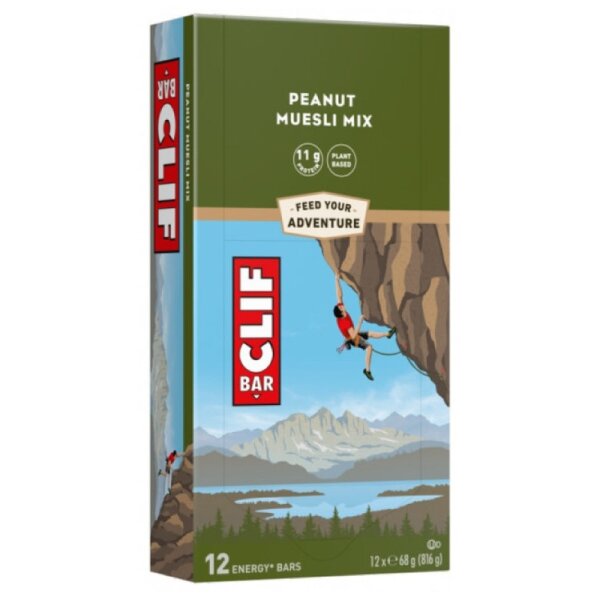 Clif Bar Riegel 12er Box Erdnuss-Müsli-Mix (Peanut Muesli Mix)
