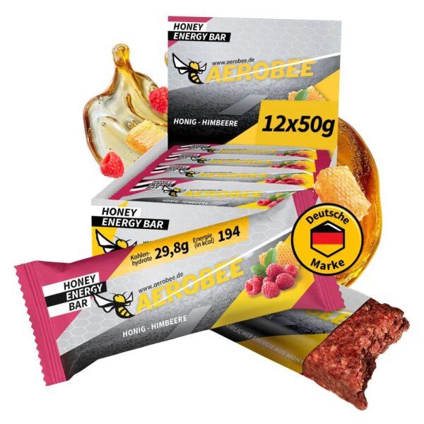 AEROBEE  Honey Energy Bar Honig&Himbeere 12er Box