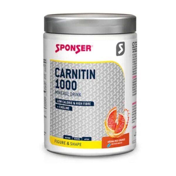 Sponser Carnitin 1000 Mineral Drink 400g Dose Red Orange MHD 11-2026