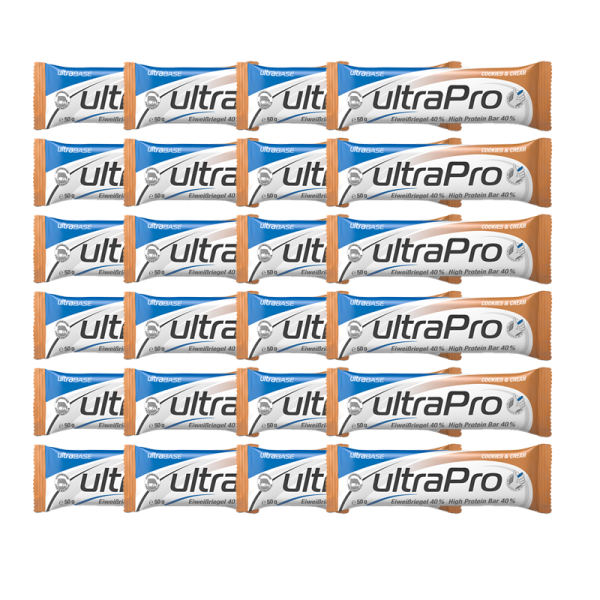 Ultrasports ultraPro 40% Eiweiss Riegel 24er Box Cookie & Cream