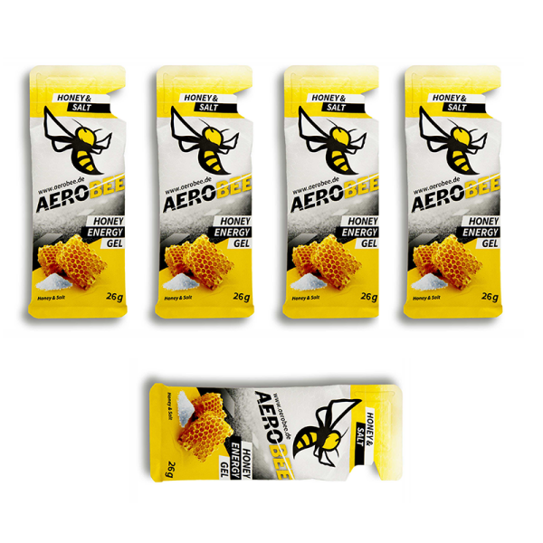 AEROBEE Energy Gel aus Honig CLASSIC 5er Pack