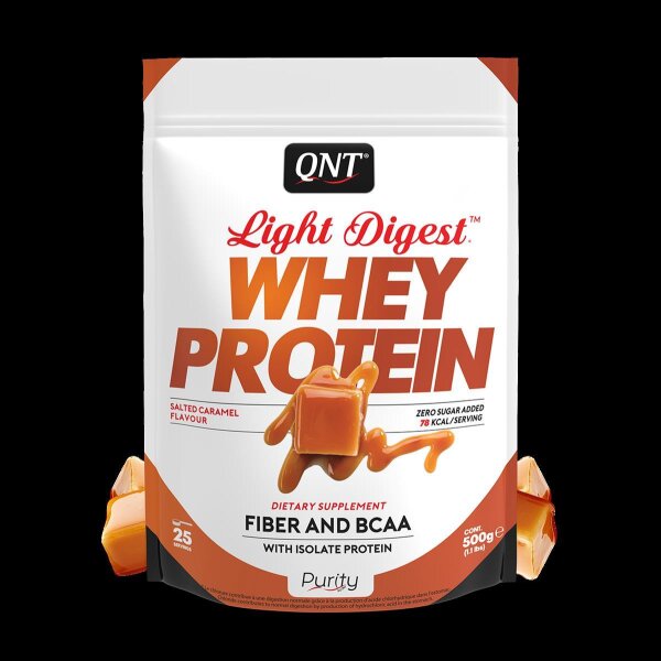 QNT Light Digest Wheyprotein - 500g Proteinpulver Salted Caramel