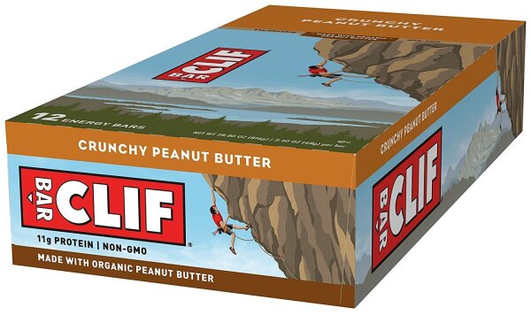 Clif Bar Riegel 12er Box Erdnussbutter (Crunchy Peanut Butter)