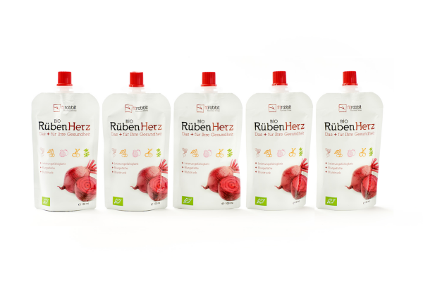 fitrabbit Bio Rüben Herz 100ml Beutel 5er Pack