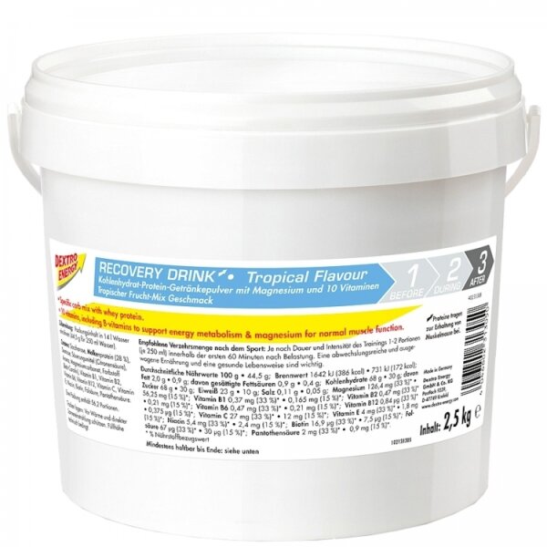 Dextro Energy Recovery Drink Tropical 2500g Eimer