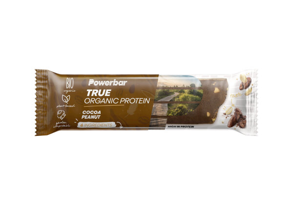 PowerBar True Organic Protein Riegel Cocoa Peanut (Kakao Erdnuß)