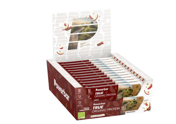 PowerBar True Organic Protein Riegel 16er Box Apple Cinnamon (Apfel Zimt)