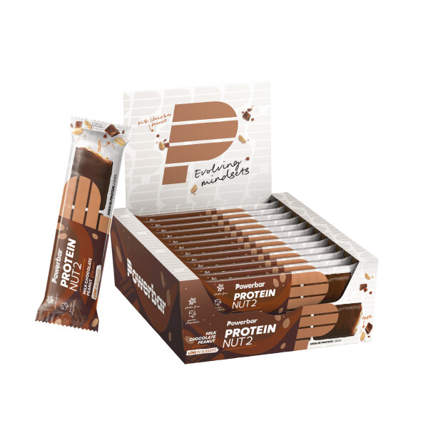 PowerBar ProteinNut2 Riegel 45g 12er Box Milk Chocolate Peanut