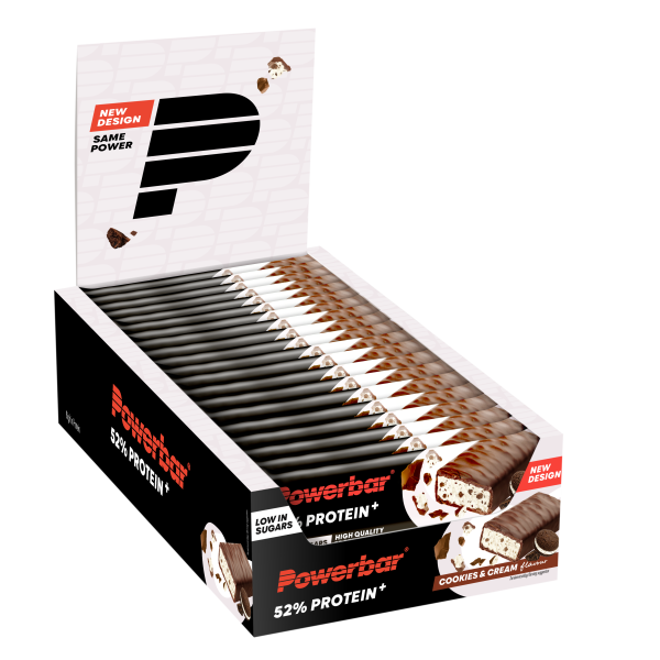 PowerBar Protein Plus 52% Riegel 20er Box Cookies & Cream