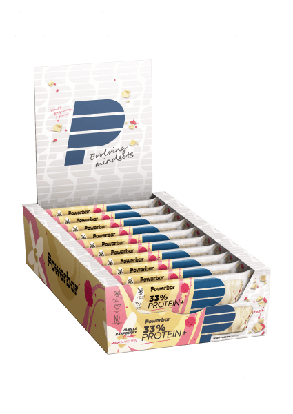 PowerBar Protein Plus 33% Riegel 10er Box Vanilla Raspberry (Vanille Himbeer)