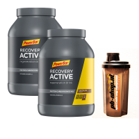 2 PowerBar Recovery Active 1,21kg Dose + Shaker