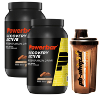 2 PowerBar Recovery Active 1,21kg Dose + Shaker