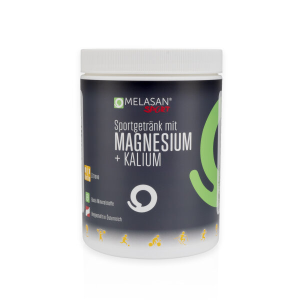 Melasan Sportgetränk mit Magnesium + Kalium 610g Dose Zitrone