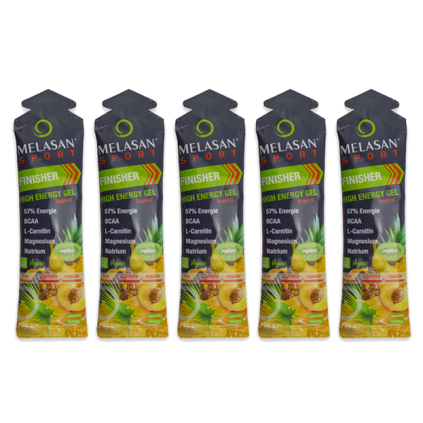 Melasan High Energy Gel Finisher Tropical Portionsbeutel 5er Pack