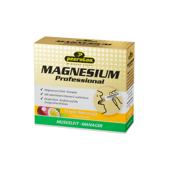 Peeroton MAGNESIUM Professional - Direkt Sticks - Muskelfit Manager 20 StückTropic Maracuja