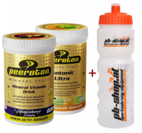 Peeroton Mineral Vitamin Drink+Isotonic Ultra incl. 1 Radflasche Zitrone-Limette Orange