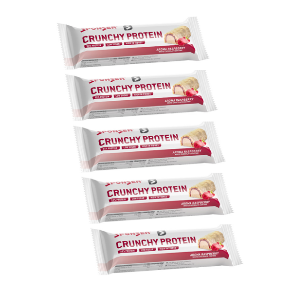 Sponser Crunchy Protein Bar Eiweißriegel 5er Pack Raspberry (Himbeer)