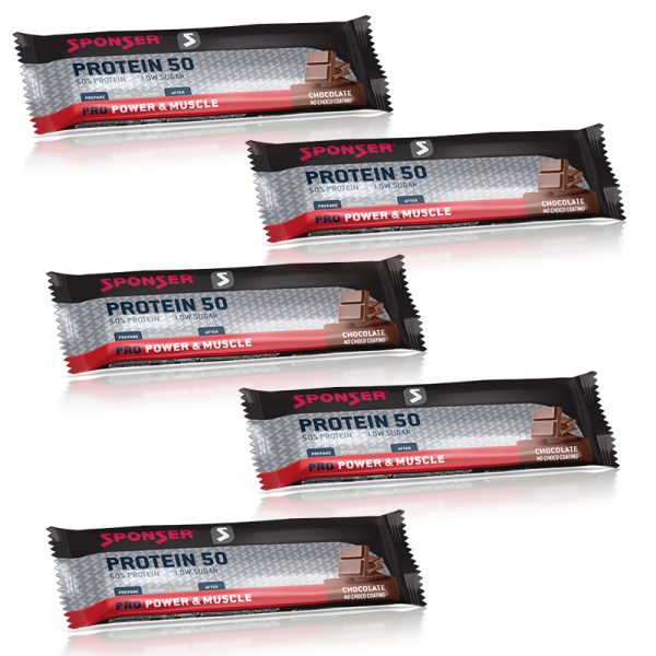 Sponser Protein 50 Schoko Riegel 5er Pack
