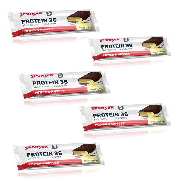 Sponser Protein 36 Vanille Riegel 5er Pack