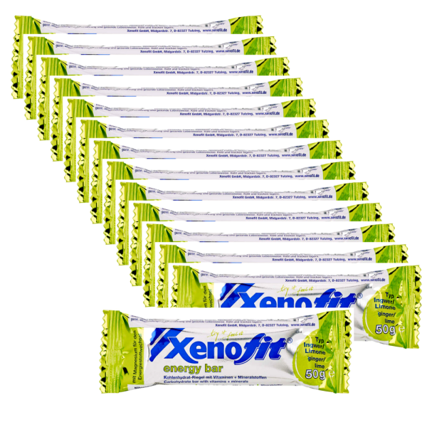 Xenofit energy bar Kohlenhydrat-Riegel 24er Box Ingwer/Limone