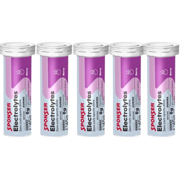 Sponser Elektrolyt Tabs Brausetabletten Dose 5er Pack Berry