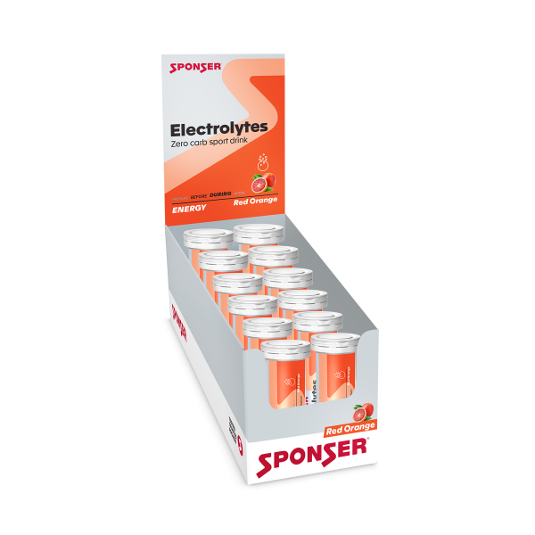 Sponser Elektrolyt Tabs Brausetabletten Dose 12er Box Red Orange