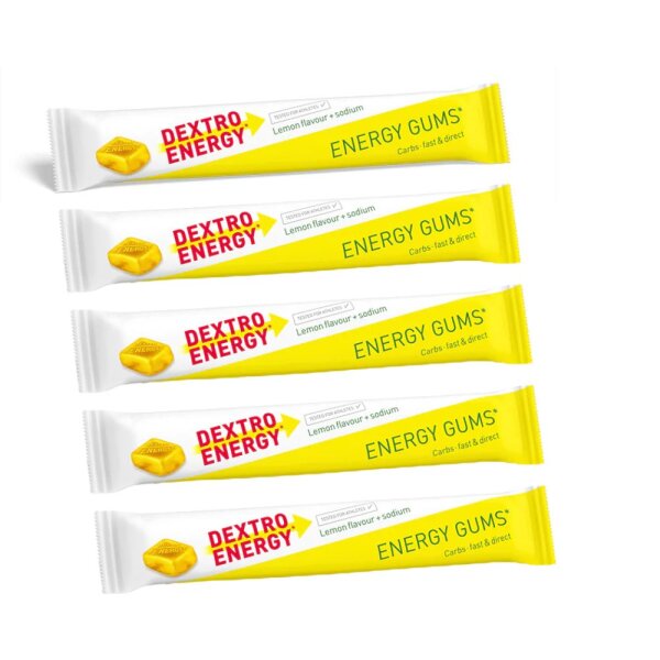 Dextro Energy Gums Fruchtgummis 5er Pack Lemon