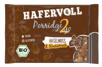 Hafervoll Porridge2go Veganer Bio Riegel Haselnuss