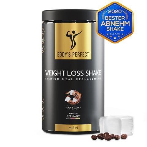 Bodys Perfect Weight Loss Shake für Männer 500g Dose Eiskaffee (Iced coffee)