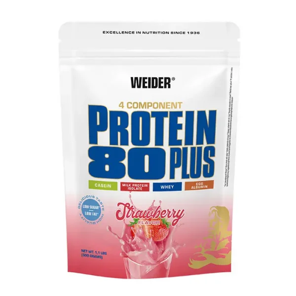 Weider Protein 80 Plus 500g Eiweißbeutel Strawberry (Erdbeere)