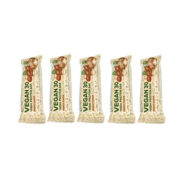 IronMaxx Vegan 30 High Protein Eiweißriegel 5er Pack Peanut (Erdnuss)