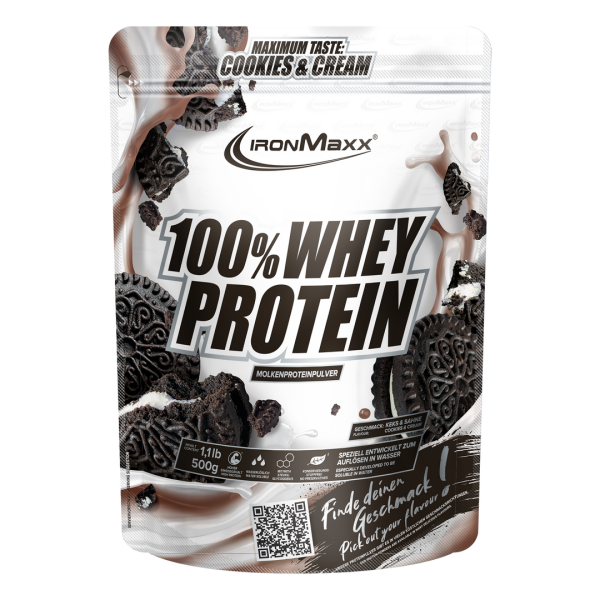 IronMaxx 100% Whey Protein 500g Beutel Cookies Cream