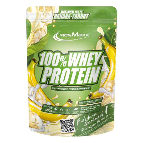 IronMaxx 100% Whey Protein 500g Beutel Banane Yoghurt