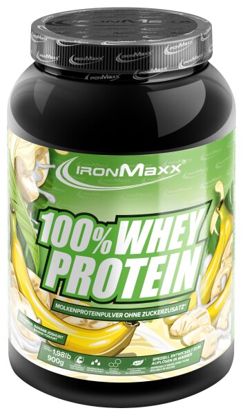 IronMaxx 100% Whey Protein 900g Dose Banane Yoghurt