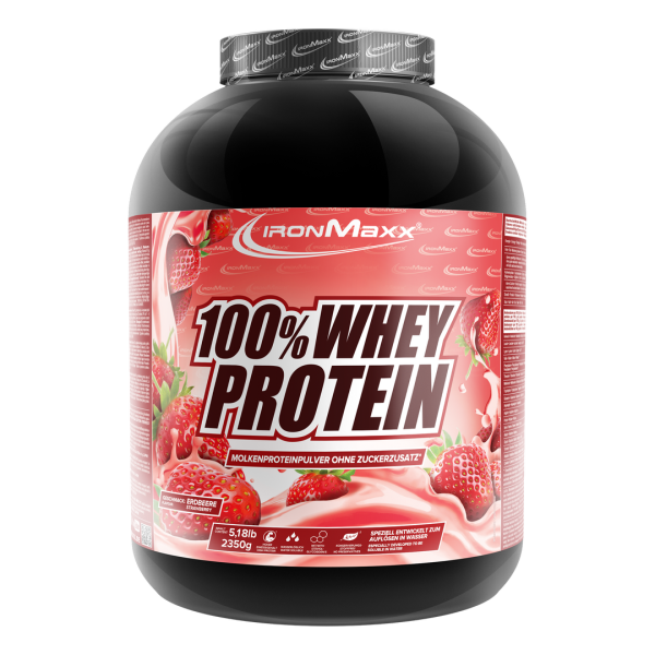 IronMaxx 100% Whey Protein 2350g Dose Erdbeere