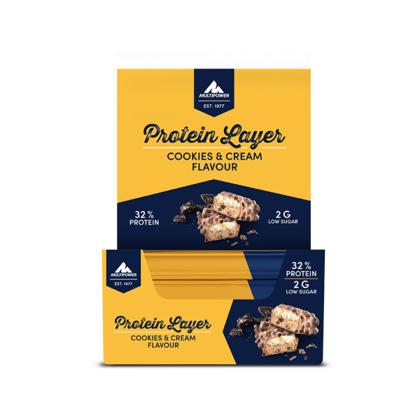 Multipower Protein Layer Riegel 18er Box Cookies & Cream