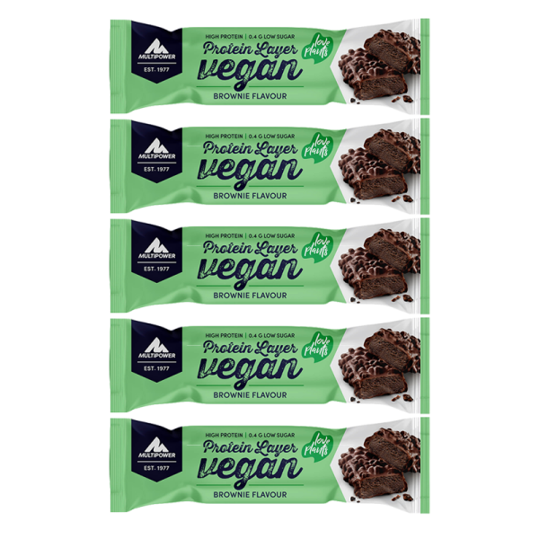 Multipower Protein Layer Vegan Riegel 5er Pack gemischt