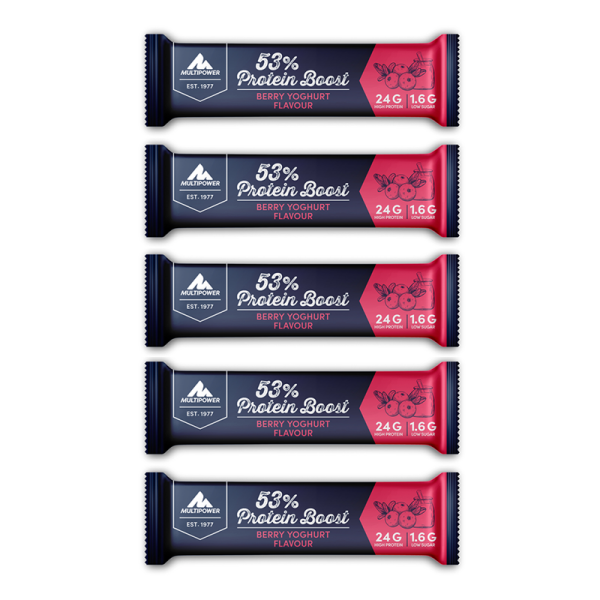 Multipower 53% Protein Boost Bar Riegel 5er Pack Berry Yoghurt