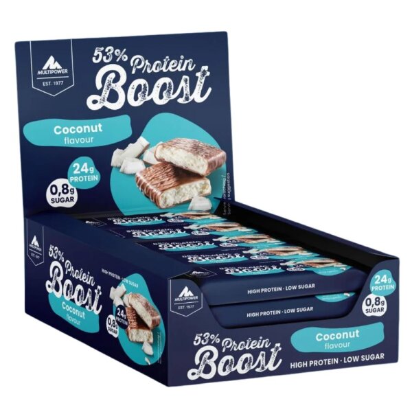Multipower 53% Protein Boost Bar 20er Box Coconut