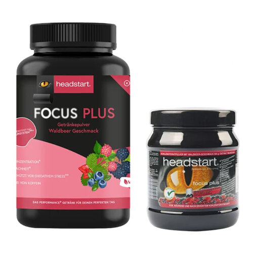 Headstart Focus Plus 1500g Pulverdose + 500g Dose Zitrone Zitrone