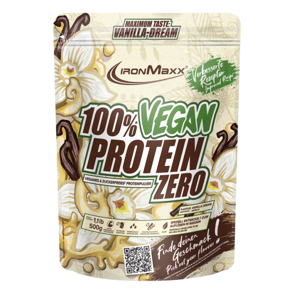 Ironmaxx 100% Vegan Protein Zero 500g Standbeutel Vanilla Dream
