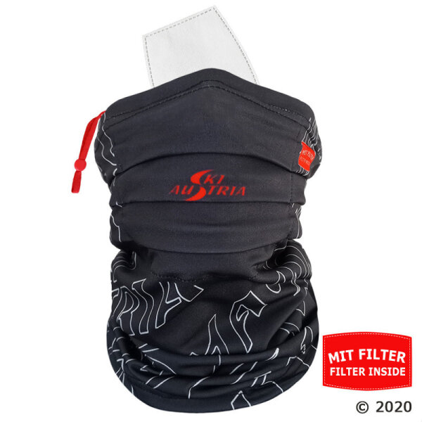 Ski Austria Schlauchschal mit integrierter Maske und Filter-Pads