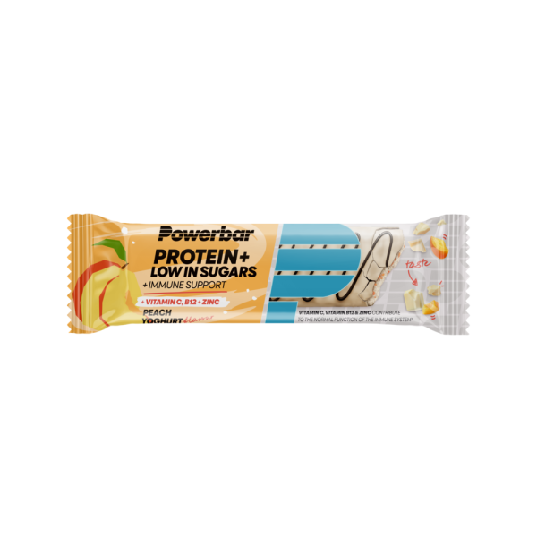 PowerBar Protein+ Low in Sugars Immune Support Riegel MHD 04-2026