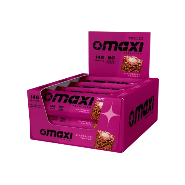 Maxi Nutrition Creamy Core Protein Bar 12er Box Strawberry Yoghurt