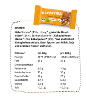 Hafervoll Organic Flapjack Riegel Cacao Nib & Hazelnut