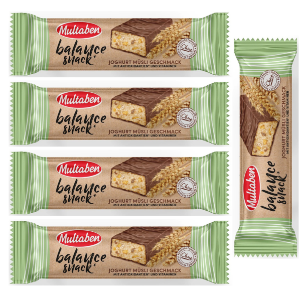 Multaben Balance Snack Riegel 5er Pack Joghurt Müsli
