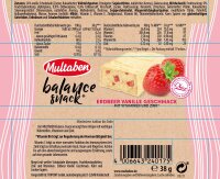 Multaben Balance Snack Riegel 5er Pack Erdbeer Vanille