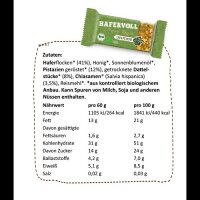 Hafervoll Organic Flapjack Riegel 5er Pack Chia & Pistachio