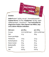 Hafervoll Organic Flapjack Riegel 5er Pack Chia & Pistachio