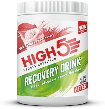 High5 Protein Recovery Drink 450g Dose Strawberry Milkshake